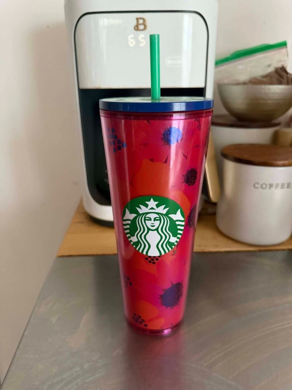 Starbucks 2022 Dancing Blooms Hibiscus 24oz Tumbler